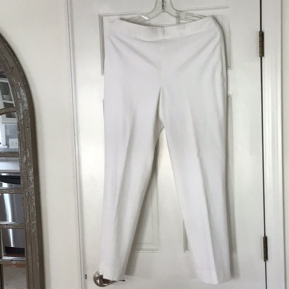 Women's White Straight-Leg Ponte Pants